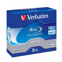 VERBATIM BLURAY LEVY 5kpl 50GB BD-R Double Layer 6X Scratchguard surface 5 pack JewelCase