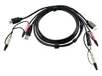 KVM Sw. Aten cable (PC) 1.8m USB HDMI
