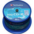 Verbatim CD-R, 52x, 700 MB/80 min, 50-pakkaus spindle, AZO, Crystal