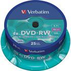 Verbatim DVD-RW, 4x, 4,7 GB/120 min, 25-pakkaus spindle, SERL