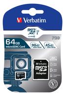 Verbatim Pro U3 47022 - Verbatim SDXC kortti, 64GB, luokka 10, UHS-3