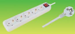 Jatkojohto maad. kytk. 5-os. 5m Lapsisuojattu 16A/250V/3500W