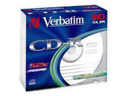 1x10 Verbatim CD-R 80 700MB 52x Data Life Slim Case