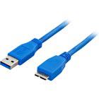 USB 3.0 kaapeli, A-tyyppi uros  - Micro B uros, 2m, sininen