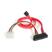 StarTech.com 18in SAS 29 pin to SATA Cable with LP4 Power - 18in SAS 29 pin to SATA Cable - 18in SFF 8482 to SATA (SAS729PW18) - ATA/SAS-kaapeli - 4-PIN intern strøm, 29 pin intern SAS (SFF-8482) til SATA (R) - 46 cm - rød - for P/N: DRW150SASBK