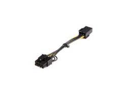 StarTech PCI Express 6 pin to 8 pin Power Adapter Cable - Verkkosovitin - 6 pin PCIe power (naaras) to 8 pin PCIe power (uros) - 15.5 cm - keltainen malleihin P/N ATX2POWER430, ATX2POWER530