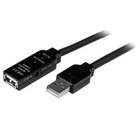 StarTech USB 2.0 active M/W 15m Black