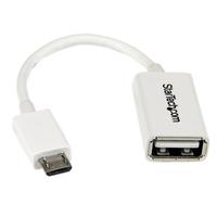 5 WHITE MICRO USB OTG CABLE