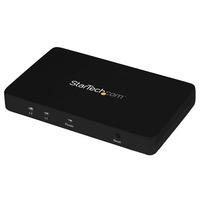StarTech.com HDMI Splitter 1 In 2 Out - 4k 30Hz - 2 Port - Aluminum - HDMI Multi Port - HDMI Audio Splitter (ST122HD4K) Video-/audioswitch HDMI