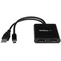 StarTech.com Mini DisplayPort MST Hub - Mini DisplayPort to DisplayPort Multi Monitor Splitter - MST Hub mDP 1.2 to 2x DP (MSTMDP122DP) Videosplitter DisplayPort