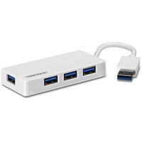 TRENDnet TU3 H4E - Mini Hub - 4 x SuperSpeed USB 3.0 - desktop