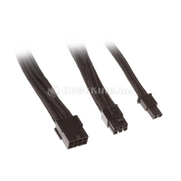 Silverstone 8-Pin-PCIe to 6+2-Pin-PCIe Extension - 250mm black