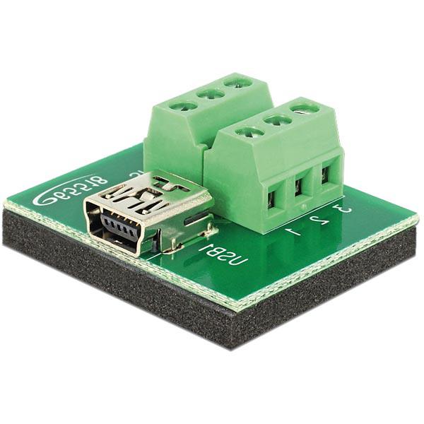 Delock Sovitin Mini  USB naaras > Terminal Block 6 pin
