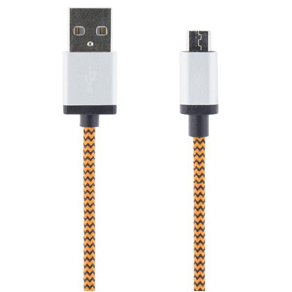STREETZ USB-synk-/latauskaapeli, USB Micro B ur, 2m, oranssi