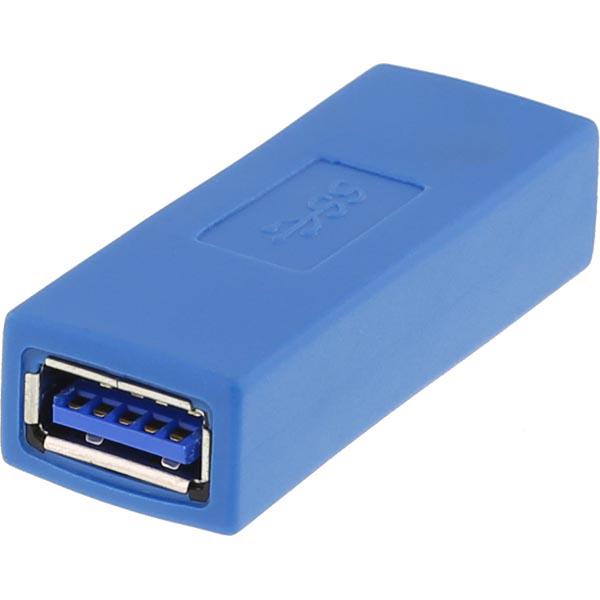 DELTACO USB 3.0 sovitin, A naaras - A naaras, sininen