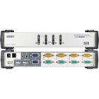ATEN KVM-järjestelmäkytkin 1 pääte - 4 konetta, USB, tuplanäytöt