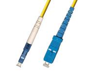 MicroConnect Optical Fibre Cable, LC-SC, Singlemode, Simplex, OS2 (Yellow) 1m