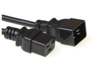MicroConnect Power Cord C19 - C20 16A 2m Black, H05VV-F3x1.5mm2 CU, Female-Male