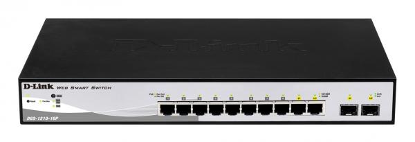 DGS-1210-10-PORT Smart POE Managed verkkokytkin, 10x10/100/1000Mbps, Layer2, 2xSFP