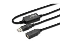 Aktiivinen jatkokaapeli USB 2.0 cable, A-A M-F 10m