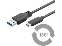 MicroConnect USB-C Gen1 – USB3.0 A, 0,5 m kaapeli, 5 Gbit/s