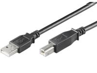 USB2.0 A-B 0,3M, M-M  BLACK