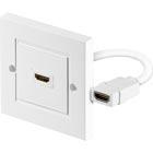 Seinäkosketin 1xHDMI-liitoksella, 19-pin n - n, 0,1m, valkoinen