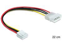 Delock Power Molex 4-pin to floppy 4pin 24cm