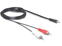 Delock Cable Audio 3.5 mm stereo jack male gt/ 2 x RCA male 5 m