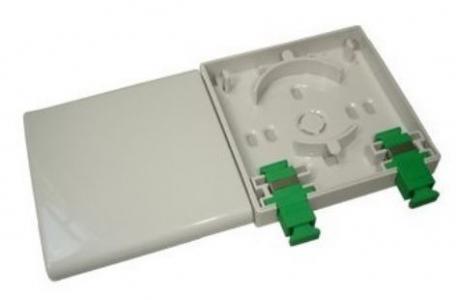 FTTH Face Plate 2 Cores 86x86x23mm