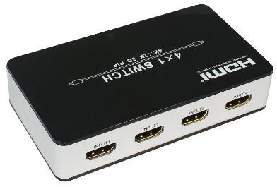 HDMI 1.4 switch 4x1, IR, PIP, 4k