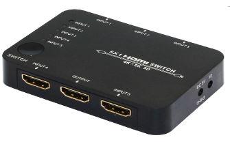 HDMI 1.4 switch 5x1, IR, 4k