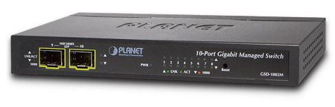 8x10/100/1000 Switch + 2x 100/1000 SFP SNMP/Web-smart, PoE PD/PSU