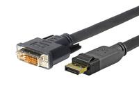 Vivolink Pro Displayport - DVI-D, FHD, 15 m, musta