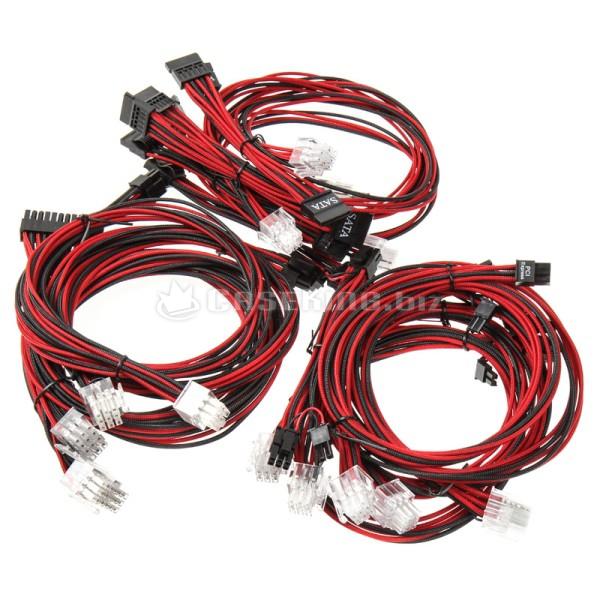 Super Flower Cable Kit - schwarz/rot