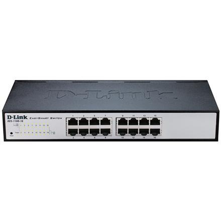D-Link DGS-1100-16 switch 16-port 10/100/1000 EasySmart 19" RackMount