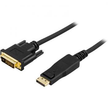 DisplayPort - DVI single link monitorikaapelille, uros-uros, 3m