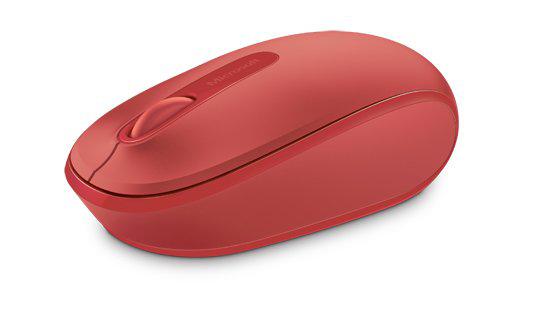 Microsoft Wireless Mobile Mouse 1850, 2 painiketta+rulla, nano-vastaanotin, USB, punainen