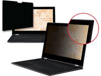 3M sivultakatsomissuoja 14" kaannettavaan, jossa näytön mitat: 32.5cm x 19.4cm. Privacy filter PF140W9E for Edge-to-Edge 14.0inch Widescreen Laptop