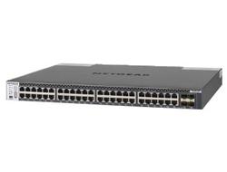 NETGEAR M4300-48X - Kytkin - L3 - Hallittu - 48 x 10 Gigabit Ethernet + 4 x jaettu 10 Gigabit SFP+ - ilmavirta edestä taaksepäin - telineasennettava