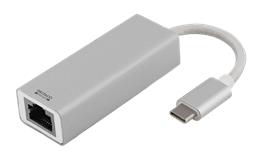 Deltaco Adapter USB to Network, Silver