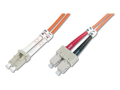 Digitus DK-2532-02/3 Fiber Optic Patch Cable LC-SC Multimode Duplex OM3 2m 