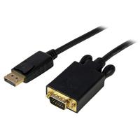 StarTech 3ft DisplayPort to VGA Adapter Cable - 1920x1200 - Active DisplayPort (DP) Computer or Laptop to VGA Monitor or TV Display (DP2VGAMM3B) - Sovitinkaapeli - DisplayPort (uros) salvattu to HD-15 (VGA) (uros) - DisplayPort 1.2 - 1 m - aktiivinen