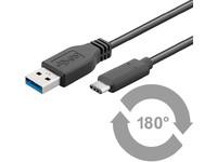 MicroConnect USB-C Gen1 – USB3.0 A, 0,15 m kaapeli, 5 Gbit/s