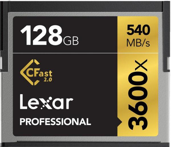 Lexar CFast 2.0         128GB 3600x Professional