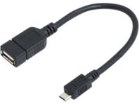 LogiLink AA0035 USB-kaapeli 0,2 m USB 2.0 Micro-USB B USB A Musta