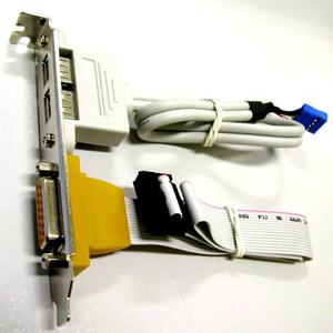 2-porttinen USB2.0 -takapaneeli/bracket tietokoneeseen, jossa myös game port/peliportti