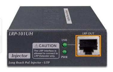 Long Reach POE over UTP Injector 1x 10/100TX -20...+70C