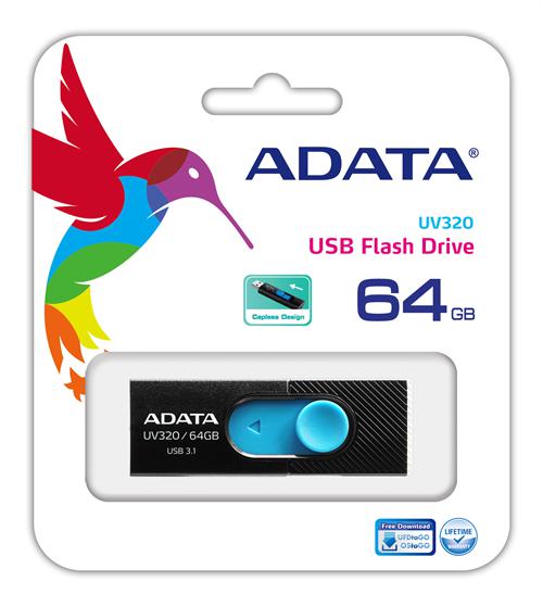 ADATA UV320 64GB Black/Blue USB3.1