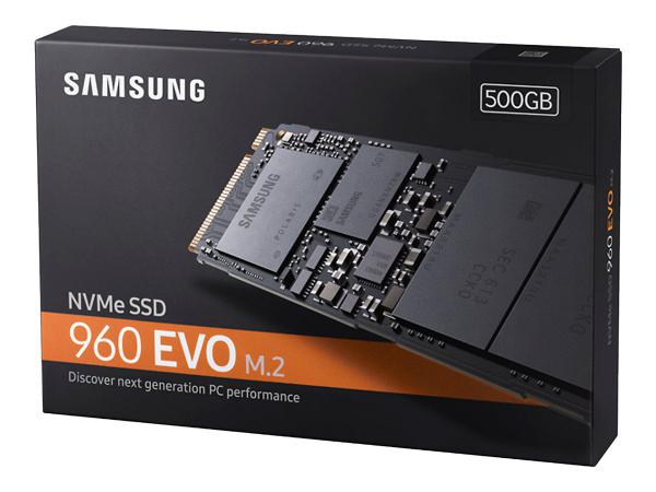 SAMSUNG 960 EVO SSD 500GB NVMe M.2 1500MB/s write 3200MB/s read